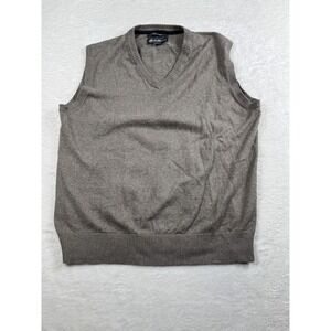 Eddie Bauer Cotton Cashmere Sweater Vest Layering‎ Academia Preppy Mens Large